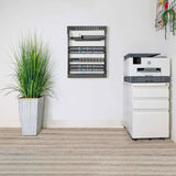 Server and Networking Racks - 12U Black Steel Open Frame Wall Rack - Mount-It! - MI-7633