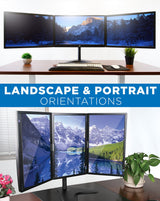 19-27 Inch Monitors Monitor Stands - Triple Monitor Stand | 19" to 27" Screen Sizes - Mount-It! - MI-2789