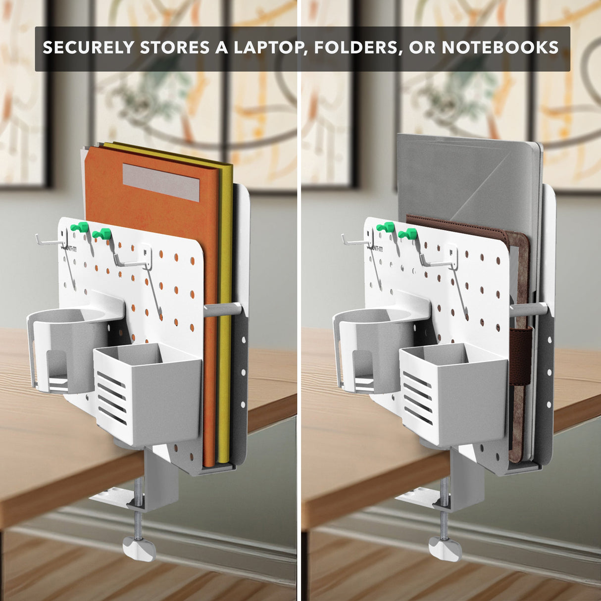 Desk Accessories - 360° Rotating Pegboard and Organizer with Accessories - Mount-It! -