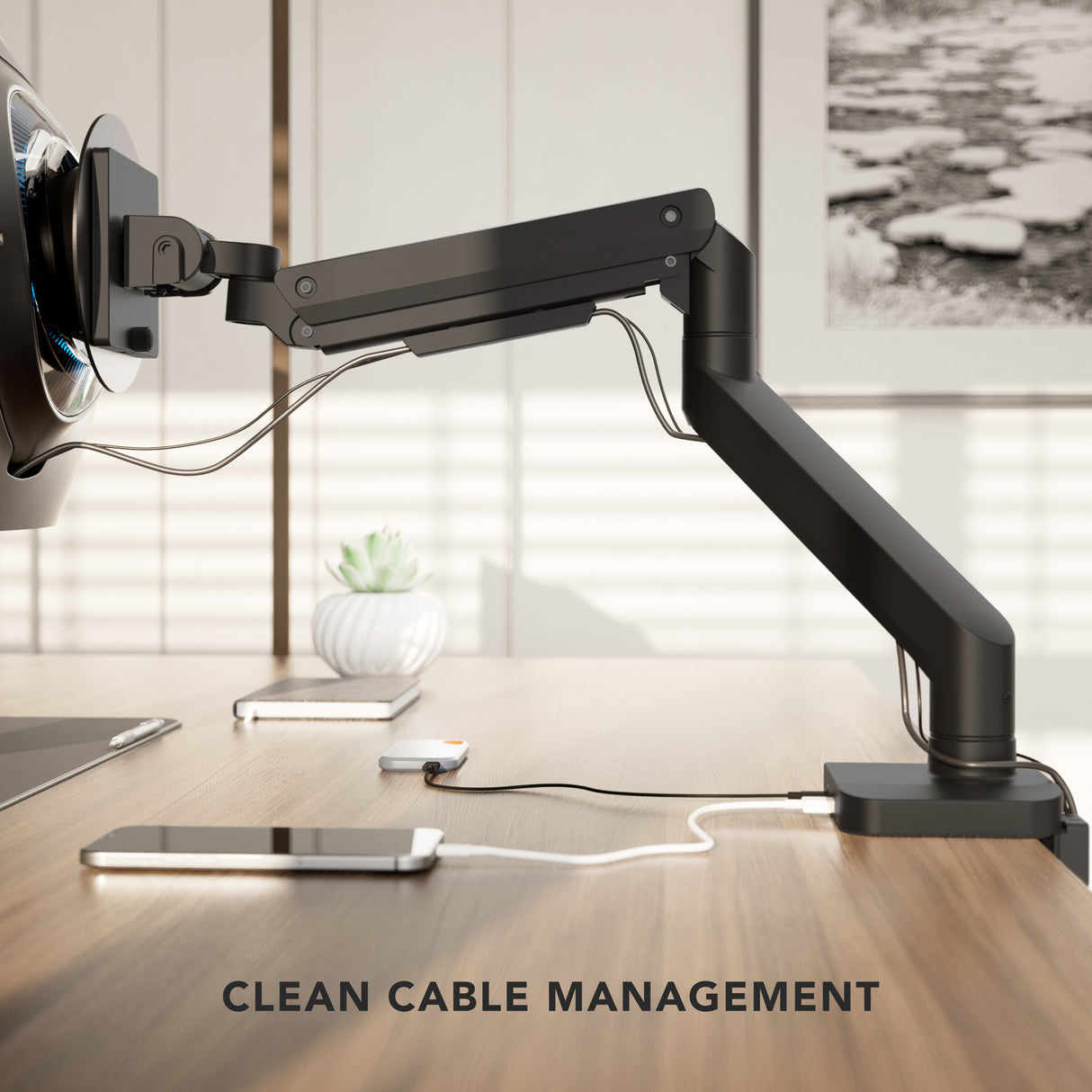 Heavy-Duty Monitor Mount with Gas Spring Arm