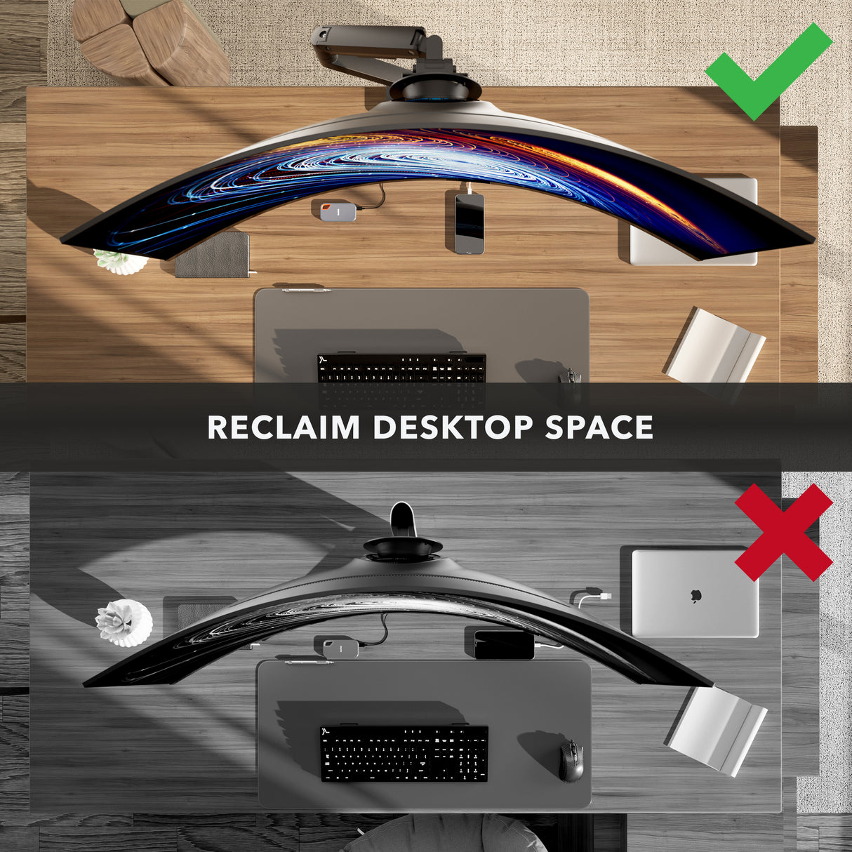 Heavy-Duty Monitor Mount with Gas Spring Arm