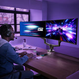 Heavy-Duty Dual Monitor Mount with Gas Spring Arms