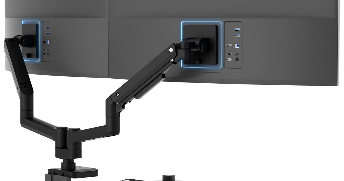 Heavy-Duty Dual Monitor Mount with Gas Spring Arms