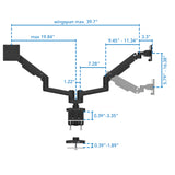 Heavy-Duty Dual Monitor Mount with Gas Spring Arms