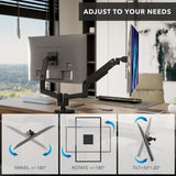Heavy-Duty Dual Monitor Mount with Gas Spring Arms