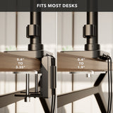 Heavy-Duty Monitor Mount with Pole & Gas Spring Arm