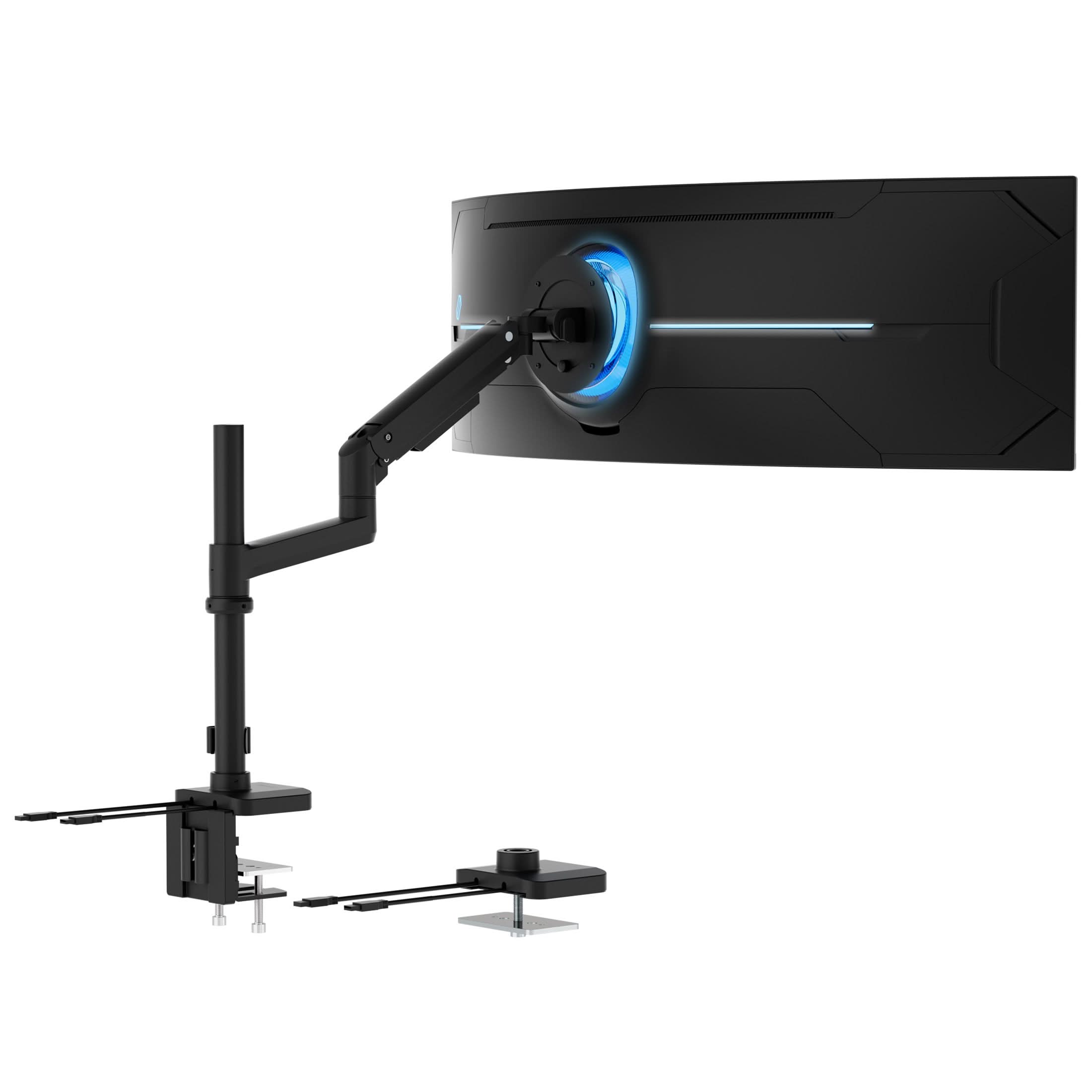 Heavy-Duty Monitor Mount with Pole and Gas Spring Arm