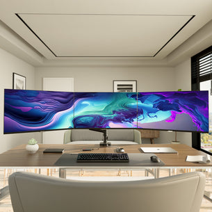 Heavy-Duty Triple Monitor Mount with Gas Spring Arms