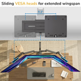 Heavy-Duty Triple Monitor Mount with Gas Spring Arms