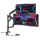 Heavy-Duty Triple Monitor Mount with Gas Spring Arms