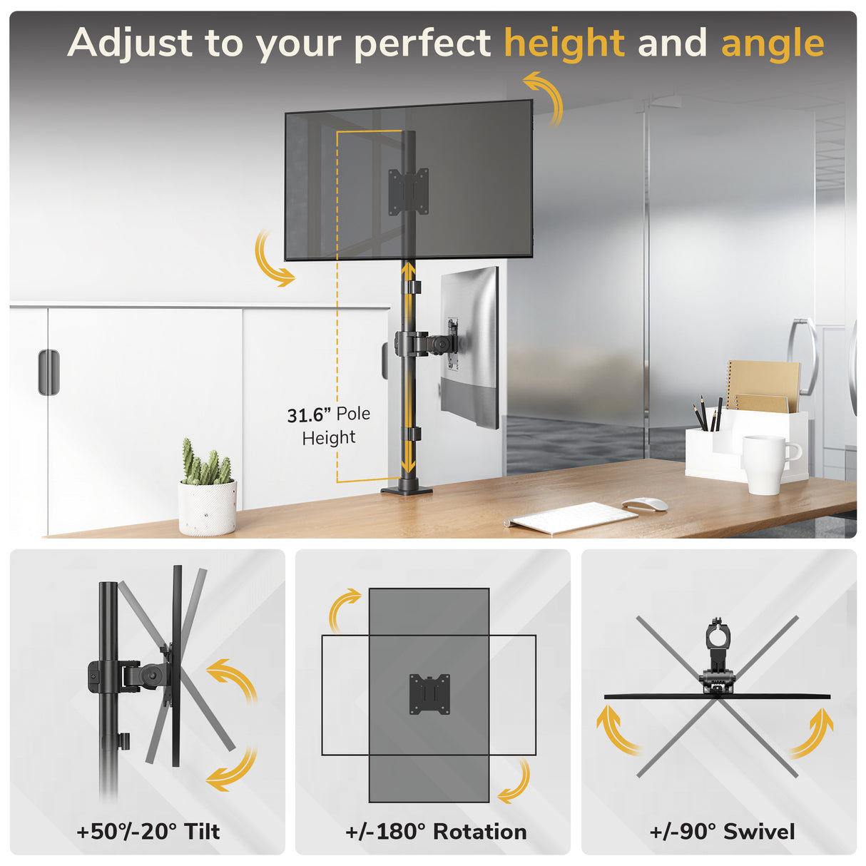 Vertical Stacking Dual Monitor Mount - Image 4 - Mount-It!