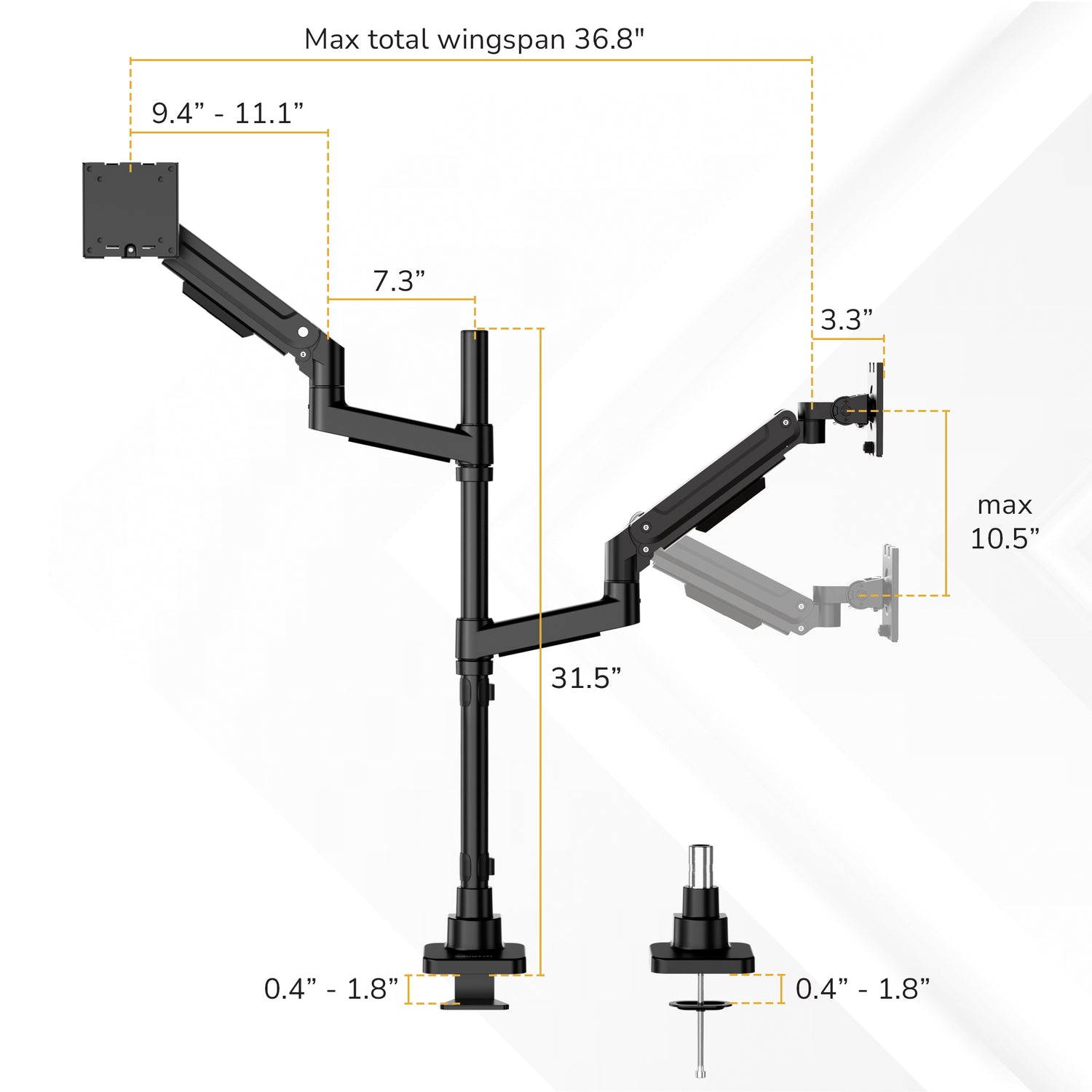 Heavy-Duty Dual Stacking Monitor Mount