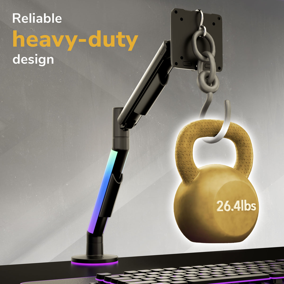 Monitor Mount with RGB Lighting
