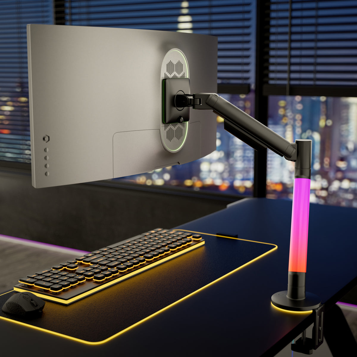 Monitor Mount with RGB Lighting