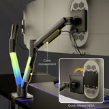 Dual Monitor Mount with RGB Lighting