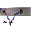 Dual Monitor Mount with RGB Lighting