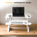 Compact Standing Desk Converter with 30" Desktop