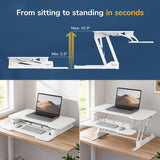 Compact Standing Desk Converter with 30" Desktop