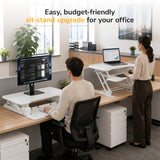 Compact Standing Desk Converter with 30" Desktop