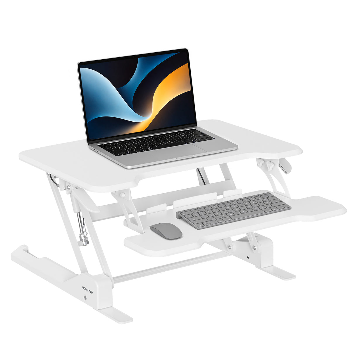Compact Standing Desk Converter with 30" Desktop