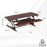 Large Standing Desk Converter with 47" Desktop