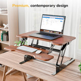 Compact Standing Desk Converter with 30" Desktop