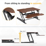 Compact Standing Desk Converter with 30" Desktop