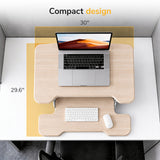 Compact Standing Desk Converter with 30" Desktop