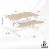 Compact Standing Desk Converter with 30" Desktop