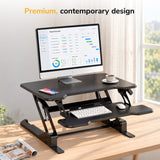 Compact Standing Desk Converter with 30" Desktop