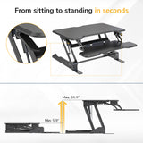 Compact Standing Desk Converter with 30" Desktop