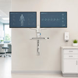 MedHub Dual Monitor Wall Workstation - Image 2 - Mount-It!