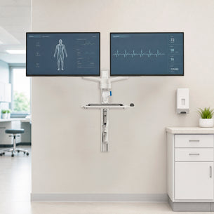 MedHub Dual Monitor Wall Workstation - Image 2 - Mount-It!