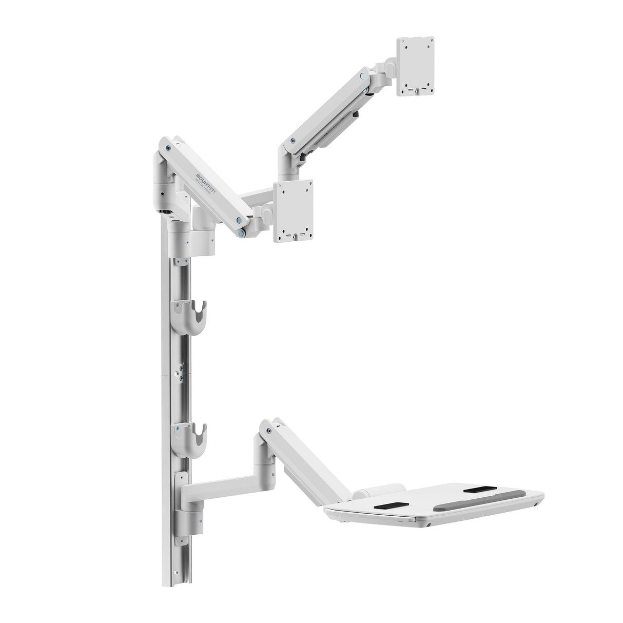 MedHub Dual Monitor Wall Workstation