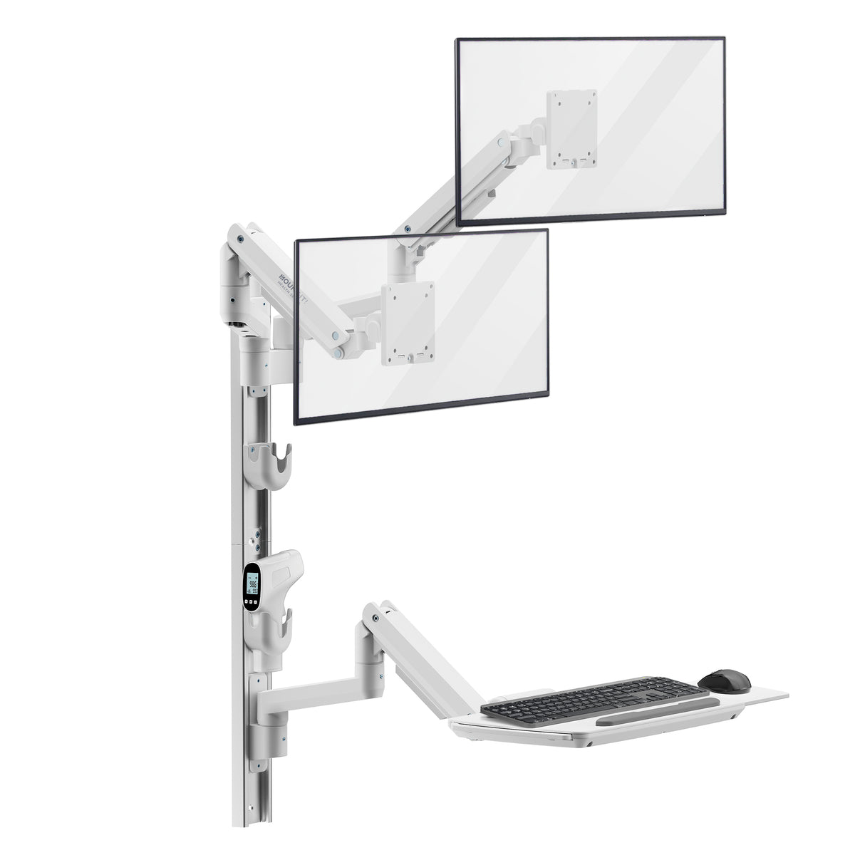 MedHub Dual Monitor Wall Workstation