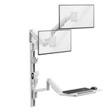 MedHub Dual Monitor Wall Workstation