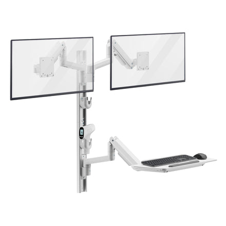 MedHub Dual Monitor Wall Workstation - Mount-It!