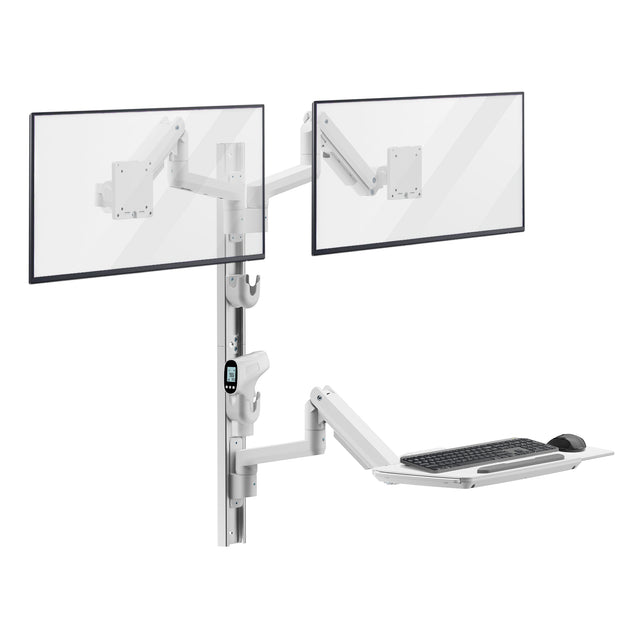 MedHub Dual Monitor Wall Workstation - Mount-It!