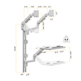 MedHub Dual Monitor Wall Workstation