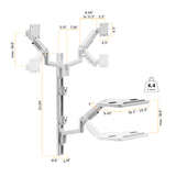 MedHub Dual Monitor Wall Workstation - Image 10 - Mount-It!