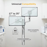 MedHub Dual Monitor Wall Workstation