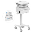 MedHub Mobile Workstation with Drawers, Powered - Mount-It!