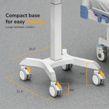 MedHub Motorized Mobile Workstation - Powered - Image 11 - Mount-It!