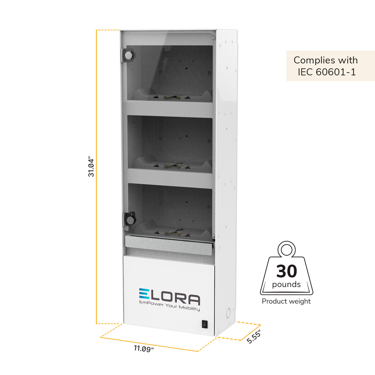 Elora Battery Wall Charging Cabinet - Image 7 - Mount-It!