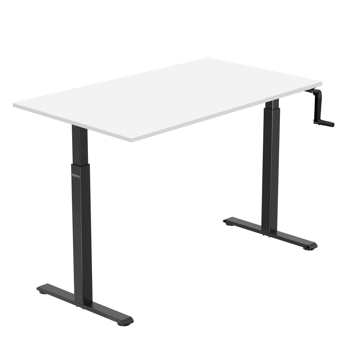 Hand Crank Standing Desk Frame with 48" Tabletop