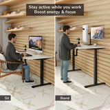 Hand Crank Standing Desk Frame with 48" Tabletop