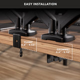 Dual Monitor Desk Mount with Gas Spring Arms