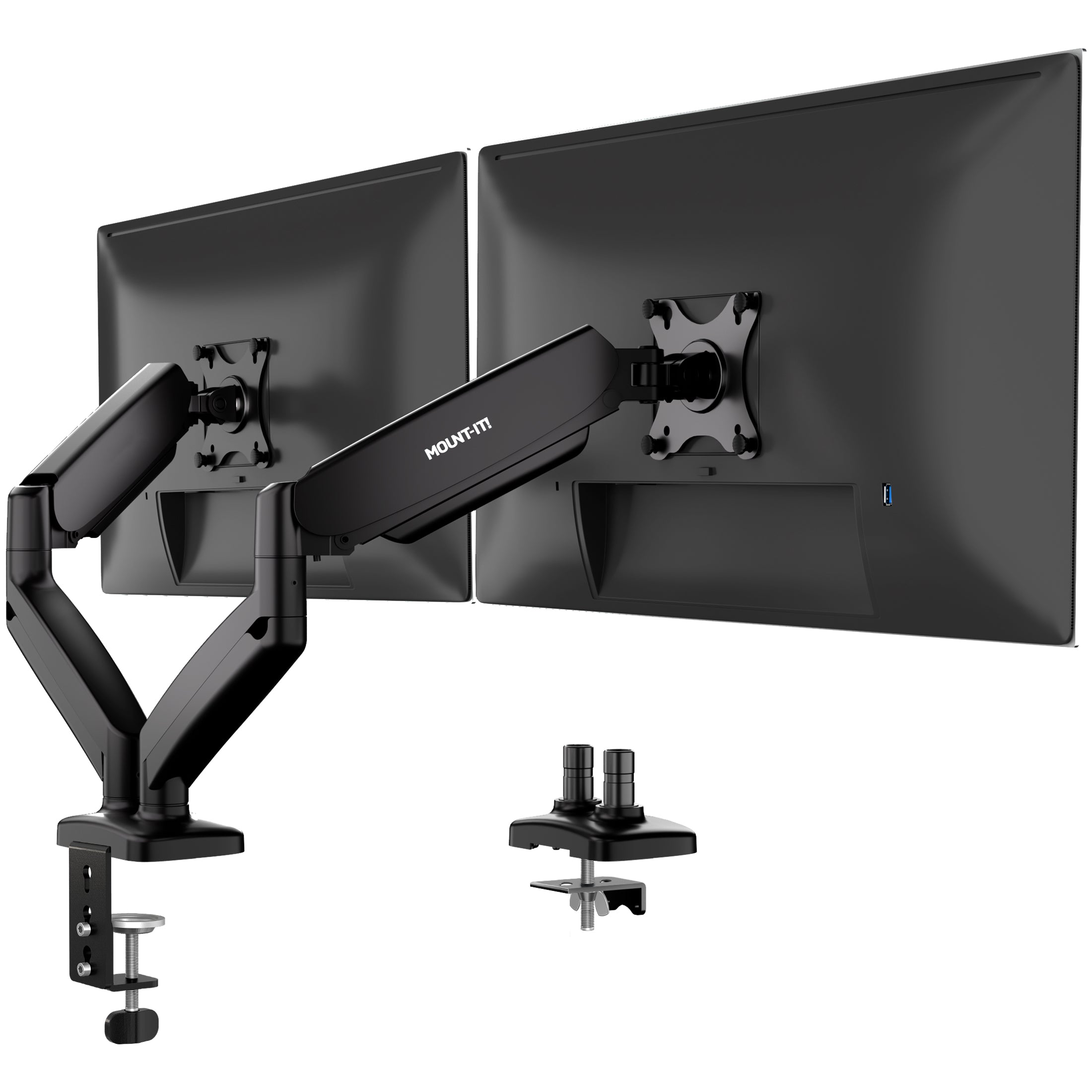 Dual Monitor Desk Mount with Gas Spring Arms
