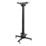 The Mount-It! Heavy-Duty Universal Ceiling Projector mount features a black adjustable bracket with a central vertical pole and four extendable arms for secure projector installation.