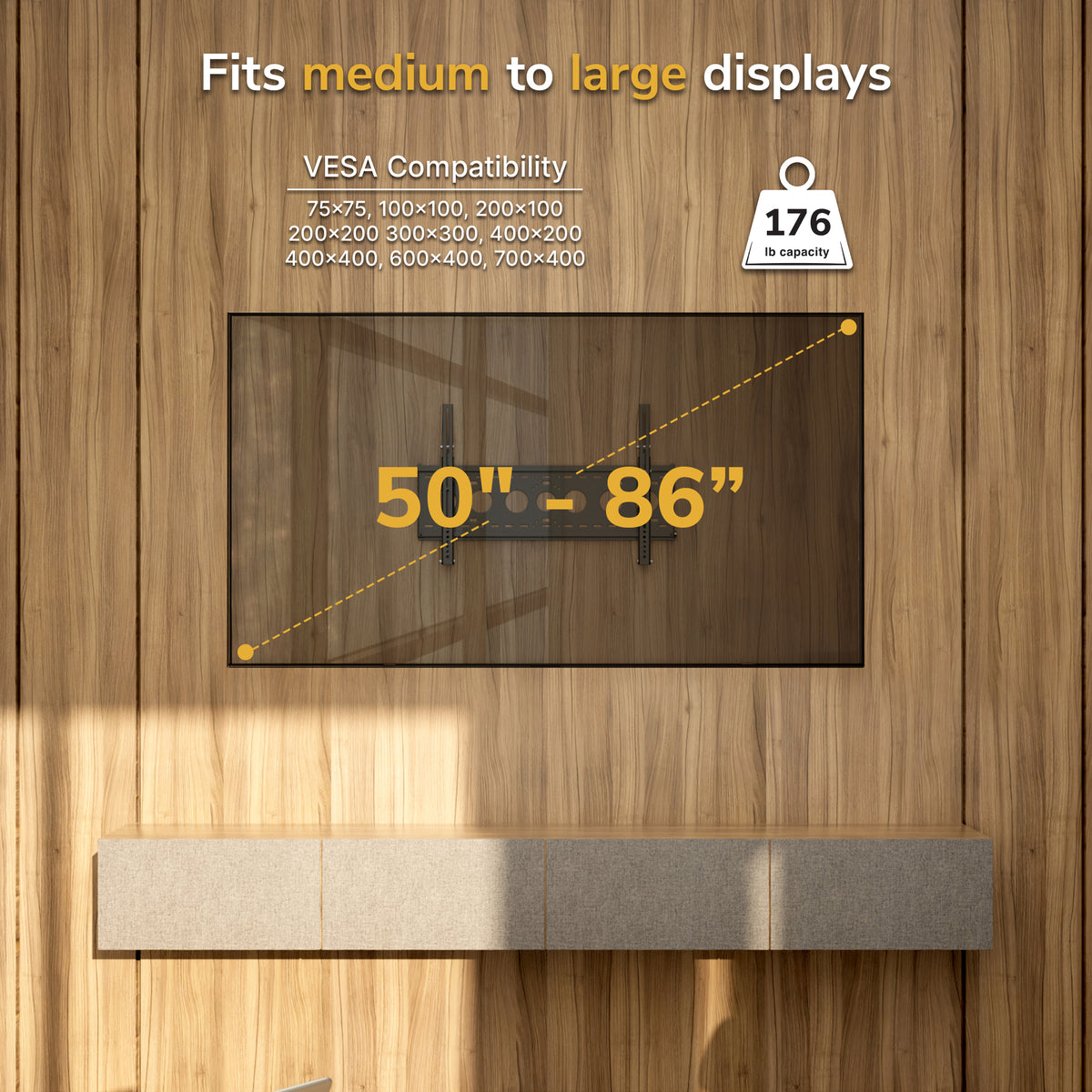 TAA-Compliant Heavy-Duty Tilt TV Wall Mount